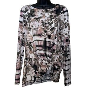 Simply Vera Vera Wang Print Knotted Top~Blouse